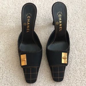 Authentic Chanel mules- excellent condition!